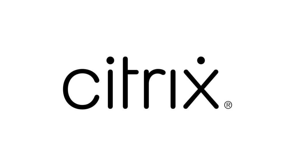 Logo ufficiale di Citrix con scritta nera su sfondo bianco.