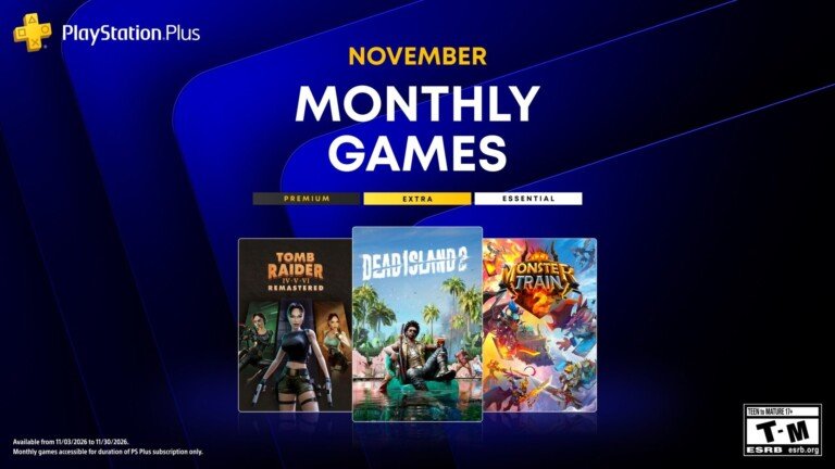 Giochi PS Plus novembre: Dead Island 2, Tomb Raider IV-VI e Monster Train 2