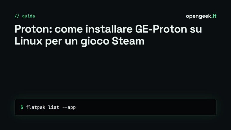 Proton: come installare GE-Proton su Linux per un gioco Steam