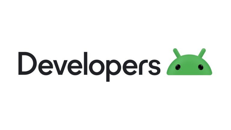 Logo Android con la testa del robottino verde e la scritta Developers su sfondo bianco.