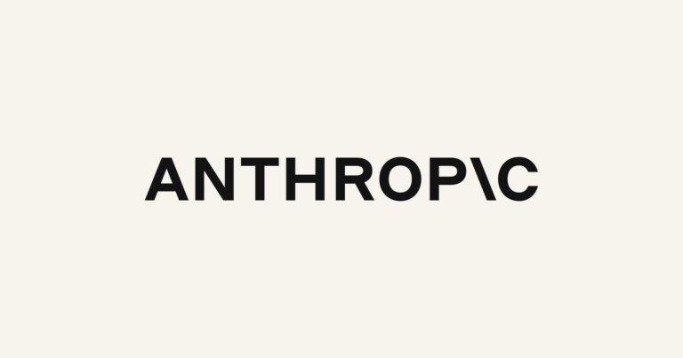 Logo del marchio Anthropic su sfondo chiaro.