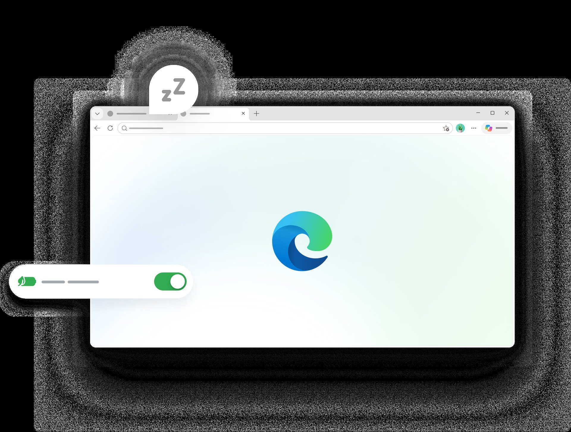 Illustrazione della finestra del browser Microsoft Edge con pannello laterale