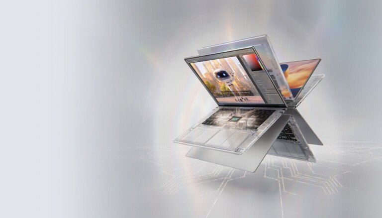 Grafica ad alta risoluzione del laptop NVIDIA RTX Spark.